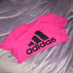 ADIDAS PINK CROP TOP